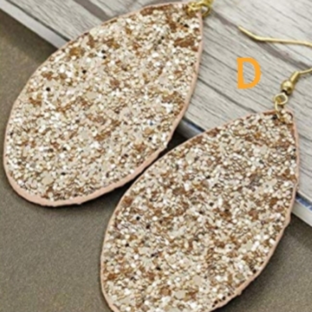 Sequin Teardrop Earrings - Picture 6 of 8